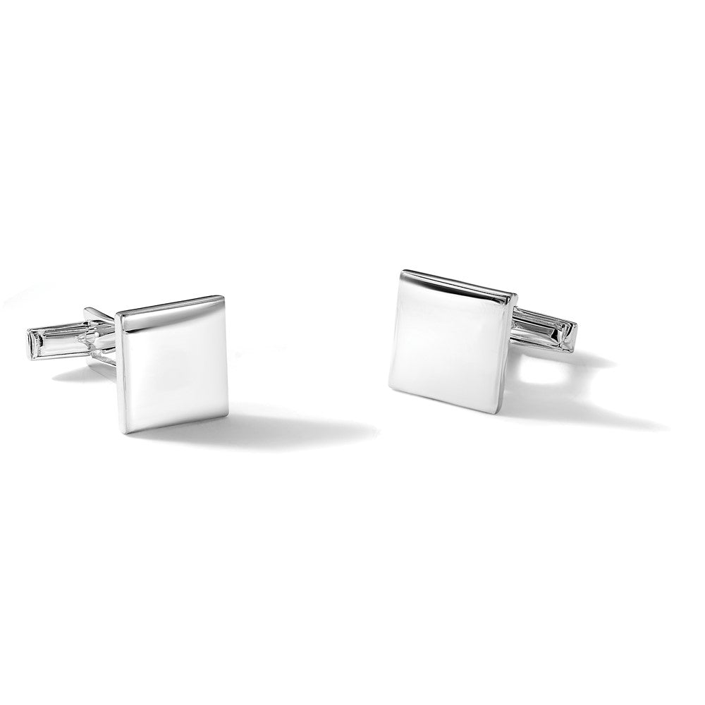 Sterling Silver Polished Square Cuff Links