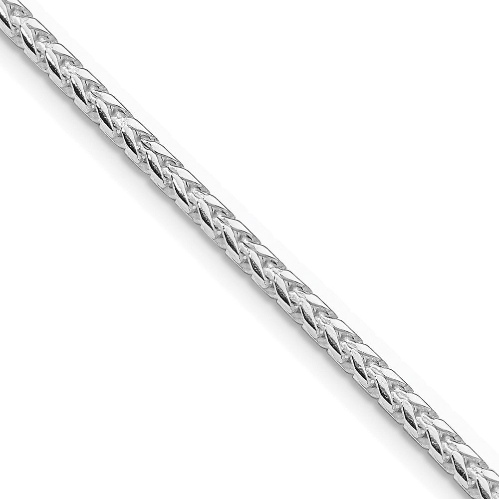 Sterling Silver Rhodium-plated 2.55mm D/C Square Franco Chain