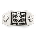 Sterling Silver Antiqued Masonic Ring