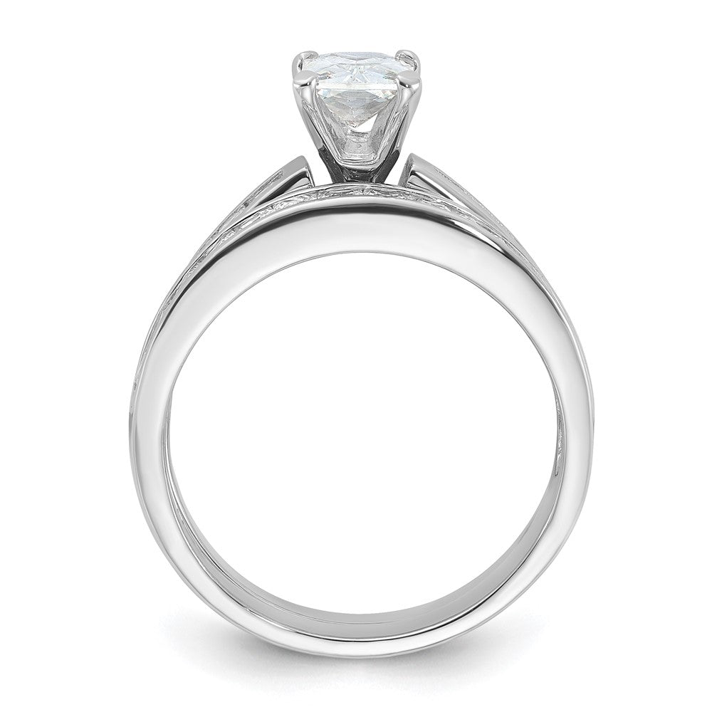 Sterling Silver Rhodium-plated 2-Piece CZ Wedding Set Ring