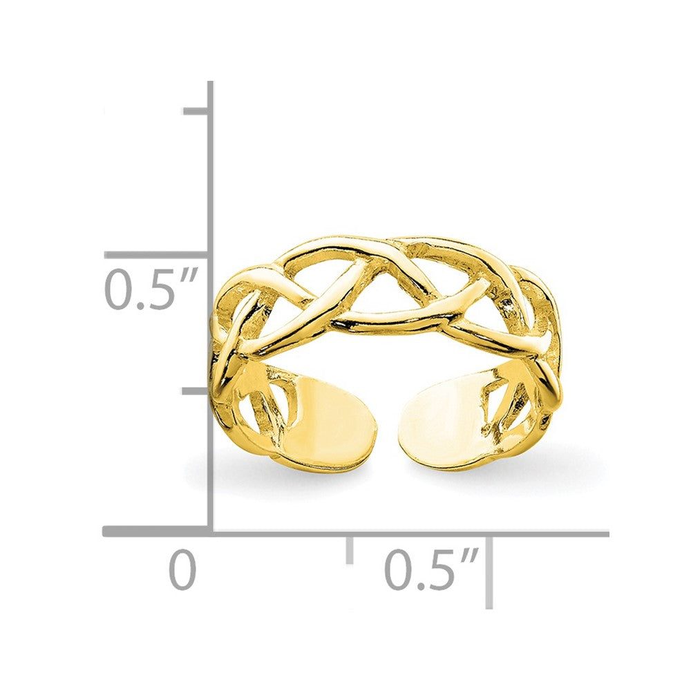 Sterling Silver Gold-tone Toe Ring