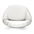 Sterling Silver 11x14mm Solid Back Signet Ring