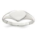 Sterling Silver Heart Signet Ring