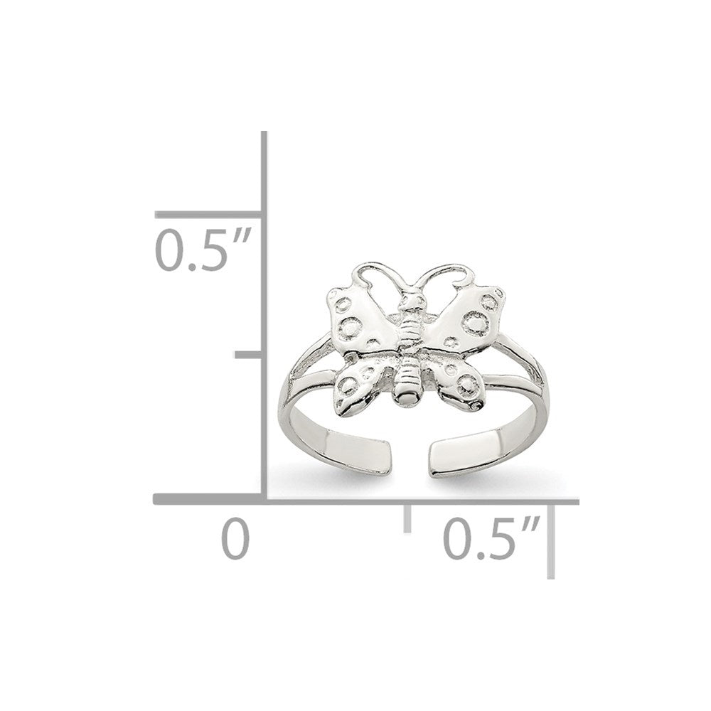 Sterling Silver Polished Fancy Toe Ring