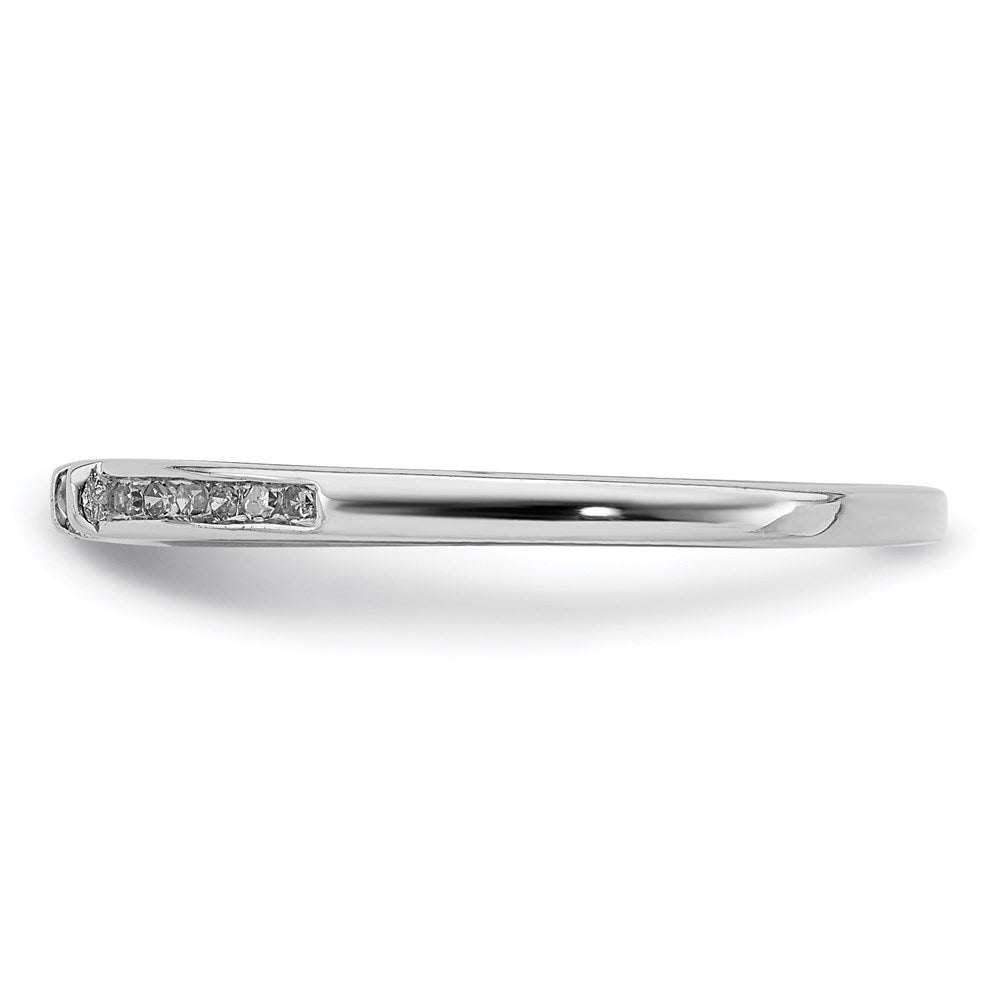 Sterling Silver Rhodium Plated Diamond Ring