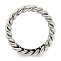 Sterling Silver Antiqued Twisted 3mm Women's Ring