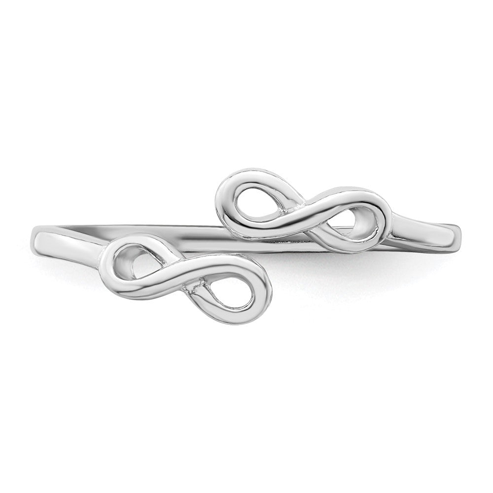 Sterling Silver Rhodium-plated Infinity Ring
