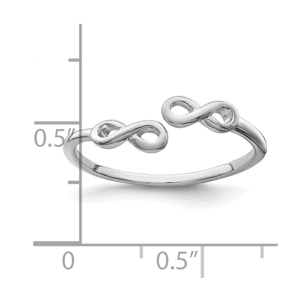 Sterling Silver Rhodium-plated Infinity Ring