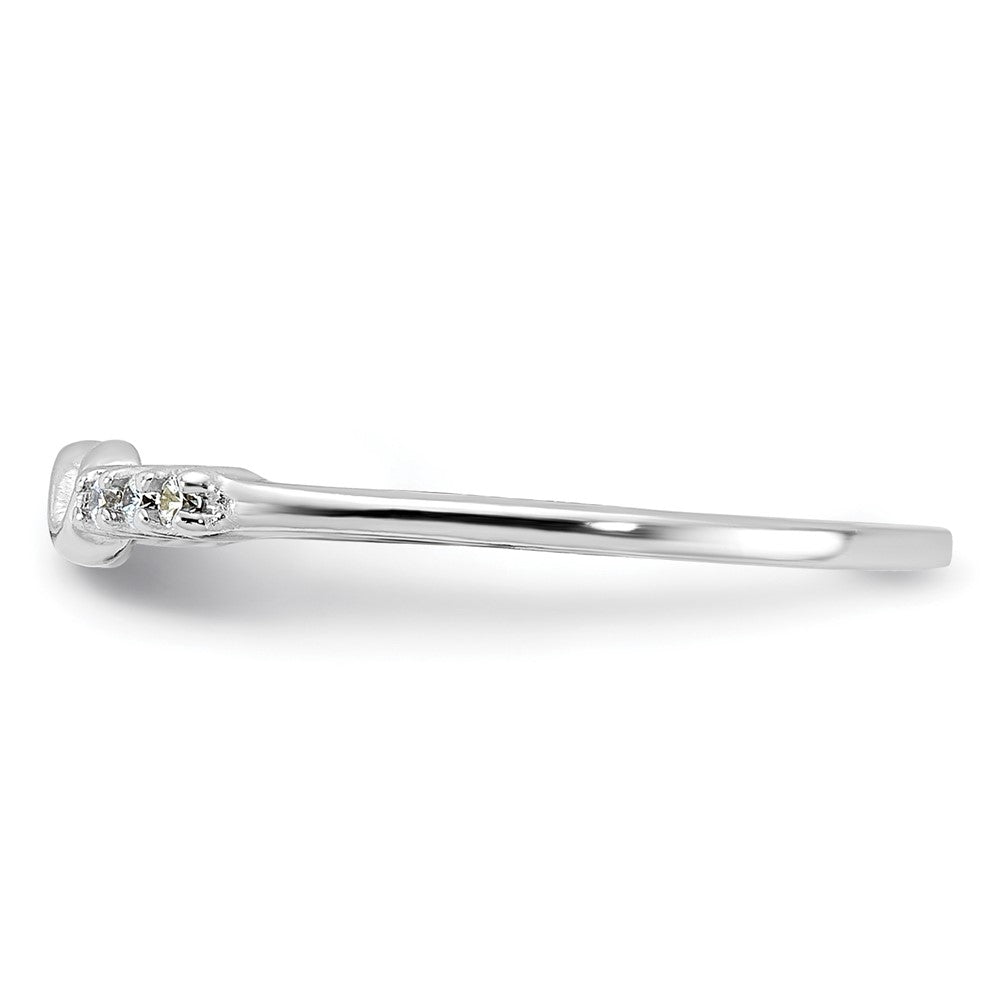 Sterling Silver Rhodium-plated CZ Infinity Ring