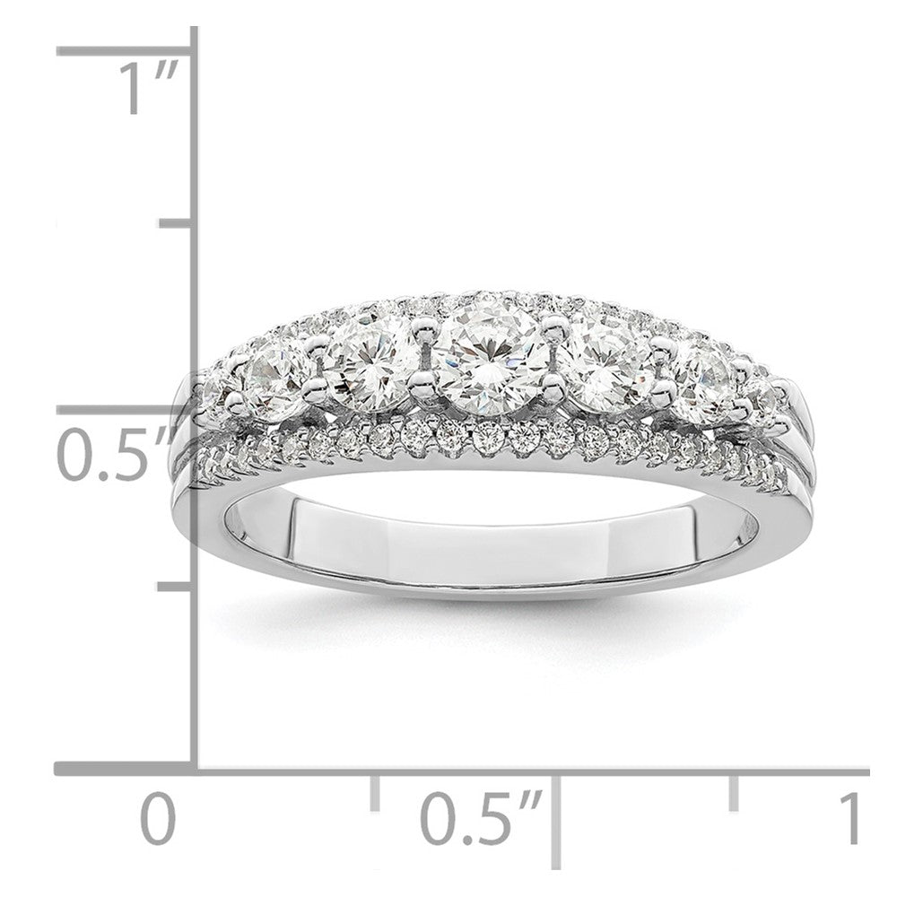 Sterling Silver Rhodium plated CZ Ring
