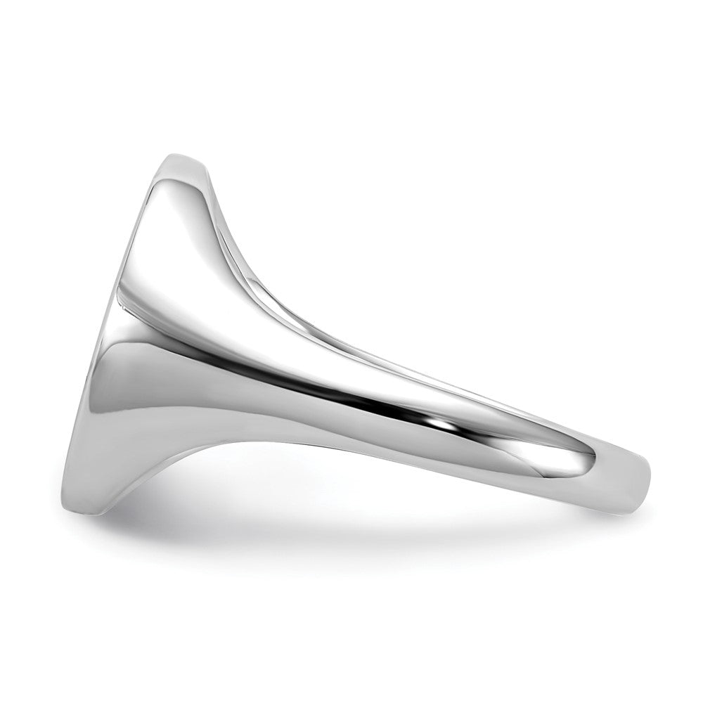 Sterling Silver Rhodium-plated Polished CZ Fashion Men's Ring