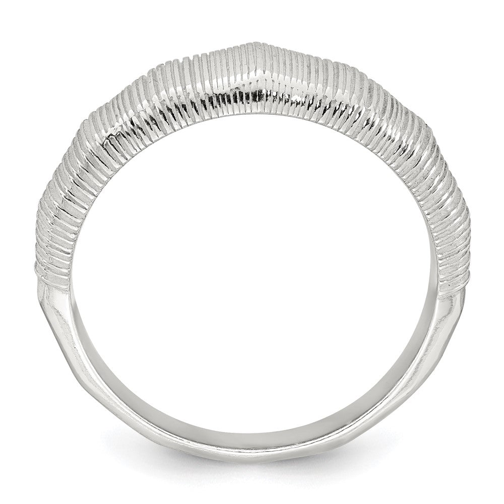 Sterling Silver Polished and Textured Ring
