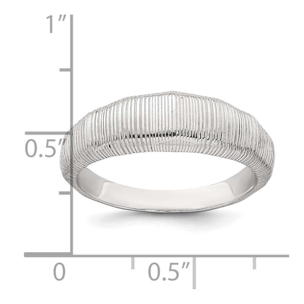 Sterling Silver Polished and Textured Ring