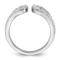 Sterling Silver Rhodium-plated Polished CZ Ring