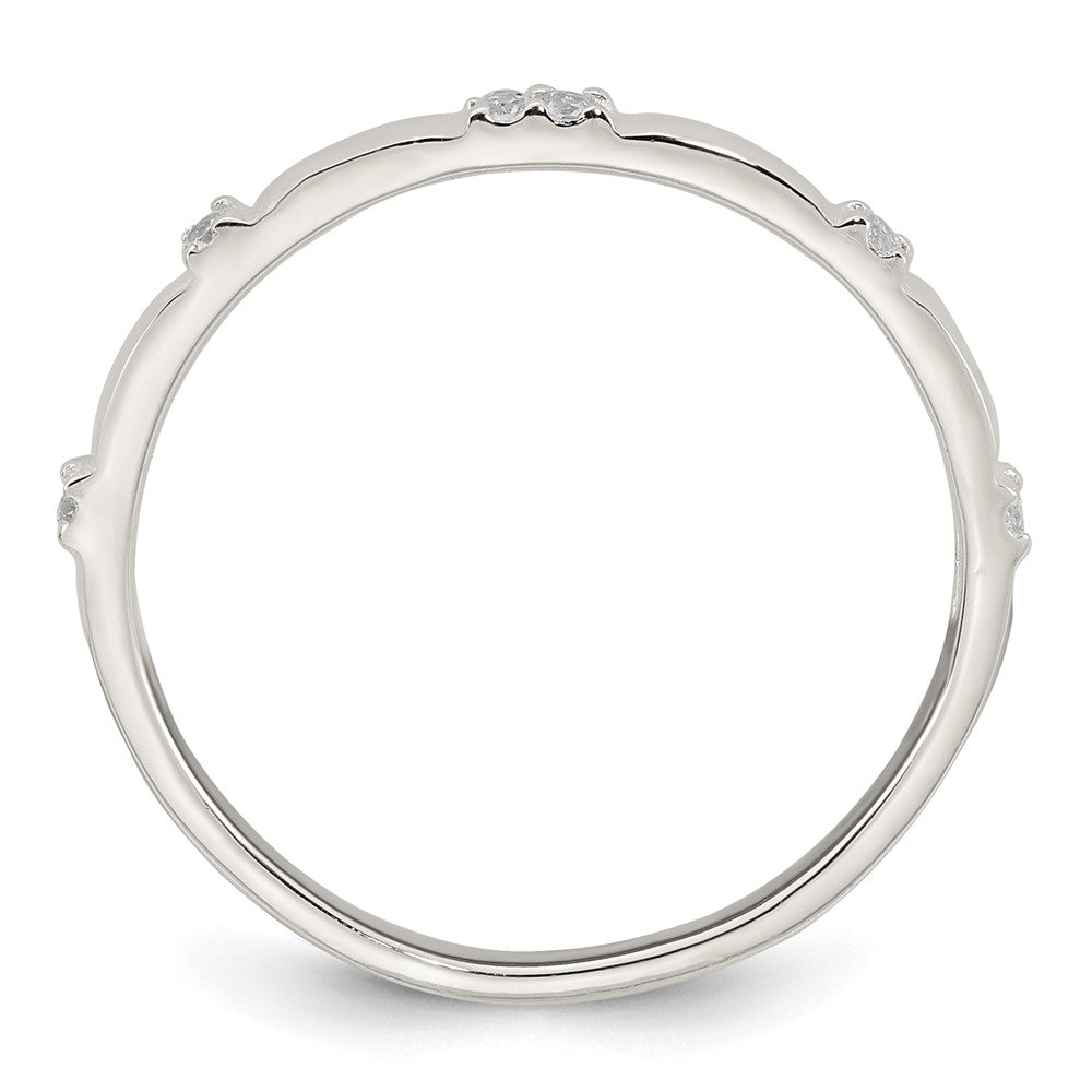Sterling Silver Polished CZ Ring