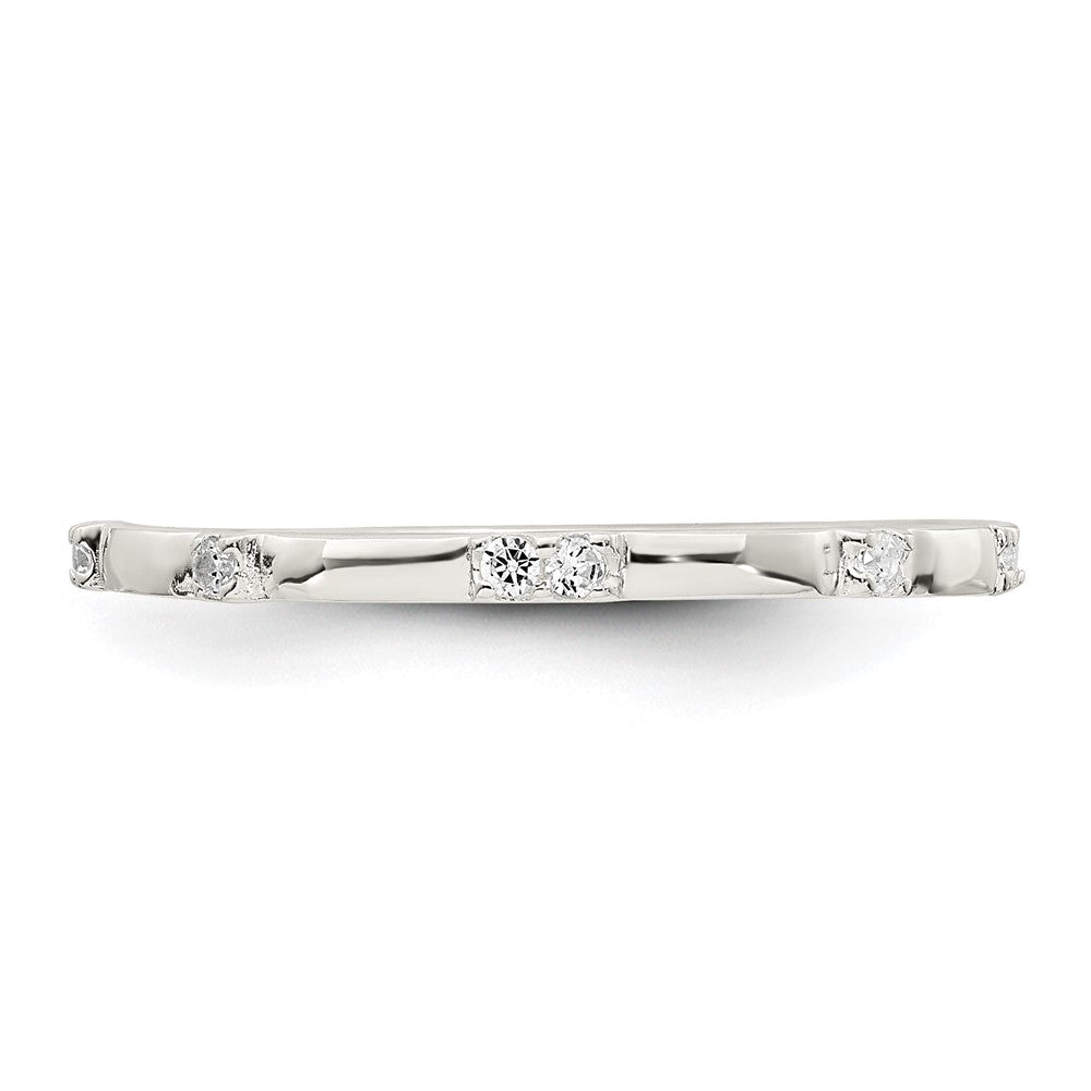 Sterling Silver Polished CZ Ring