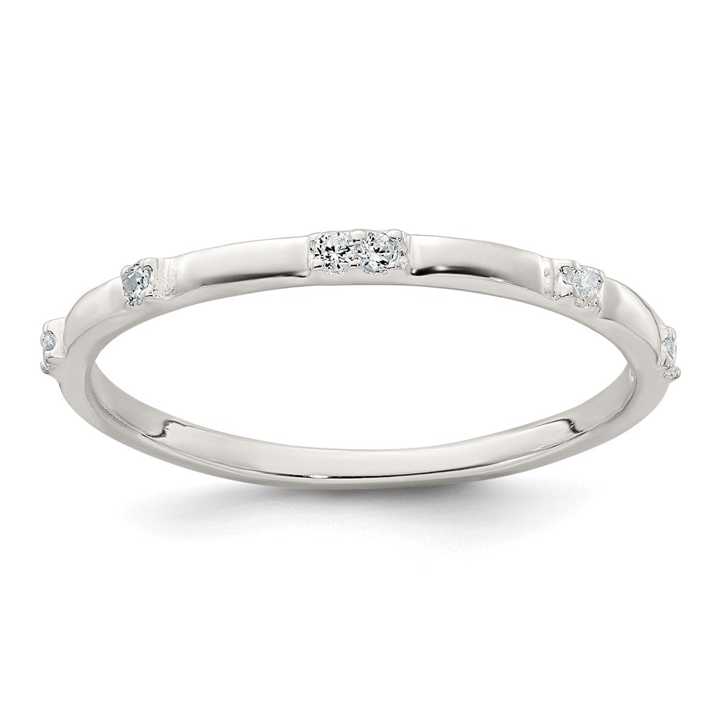 Sterling Silver Polished CZ Ring