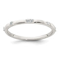Sterling Silver Polished CZ Ring