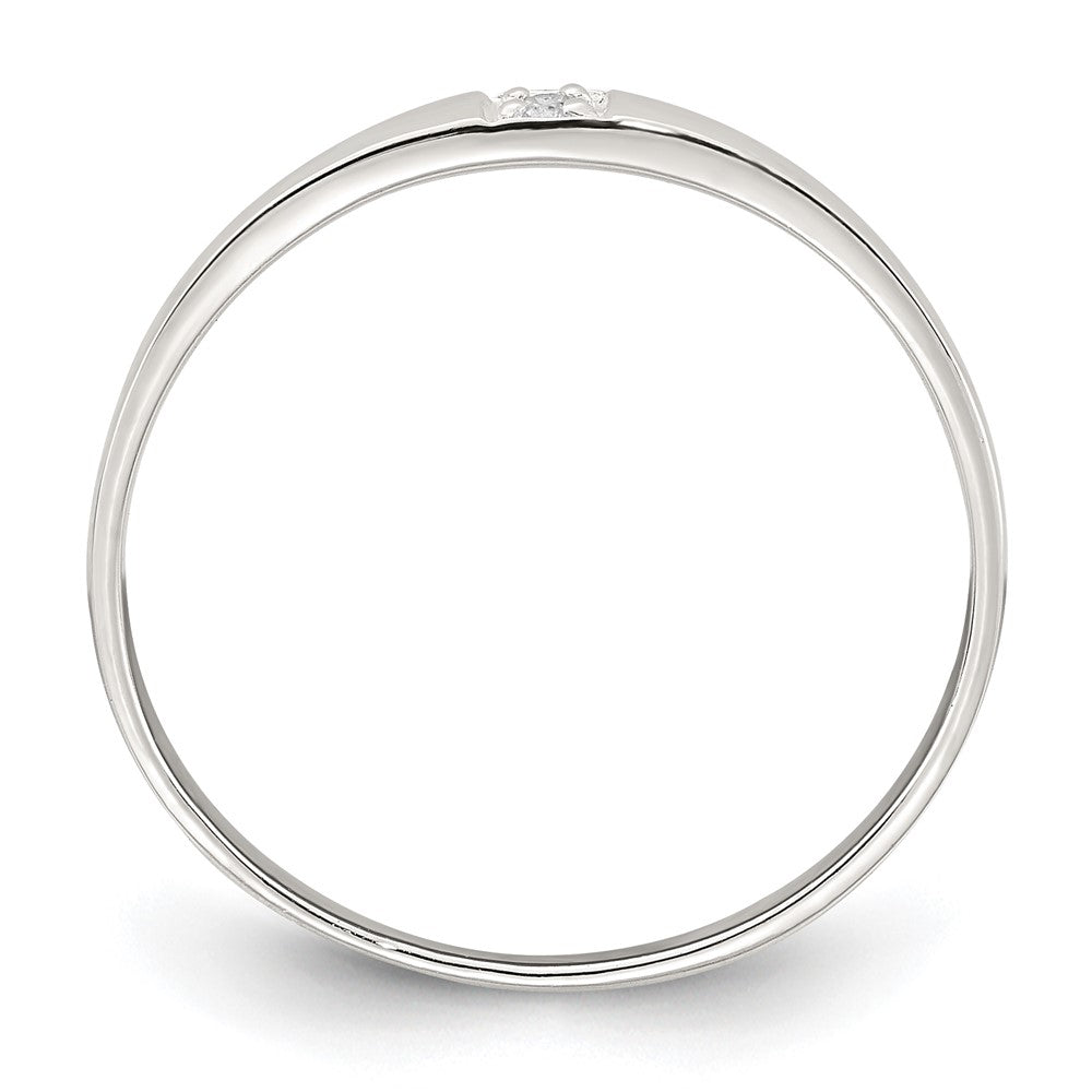 Sterling Silver Polished CZ Ring