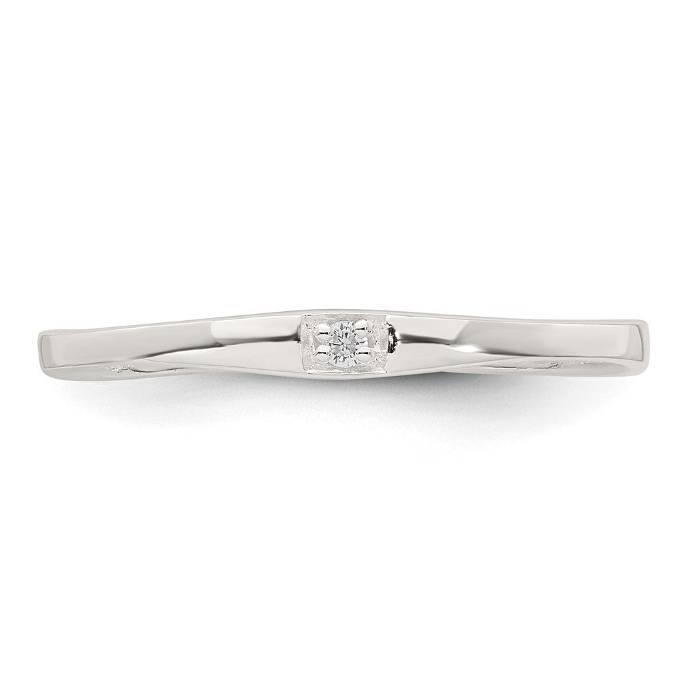Sterling Silver Polished CZ Ring