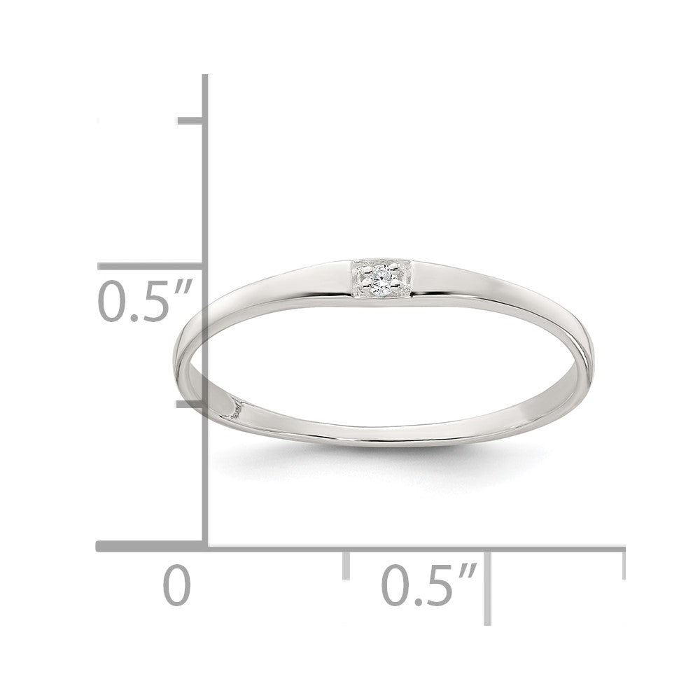 Sterling Silver Polished CZ Ring