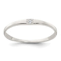 Sterling Silver Polished CZ Ring