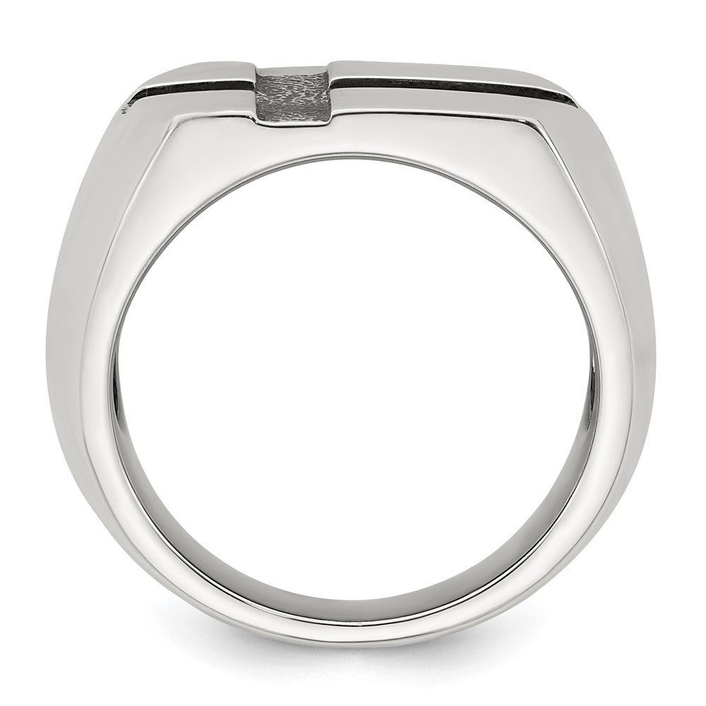 Sterling Silver Antiqued Cross Men's Ring