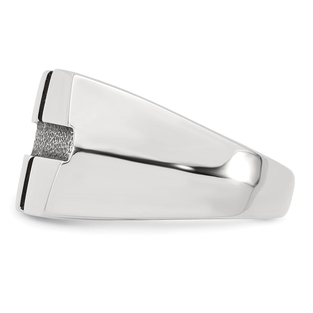 Sterling Silver Antiqued Cross Men's Ring