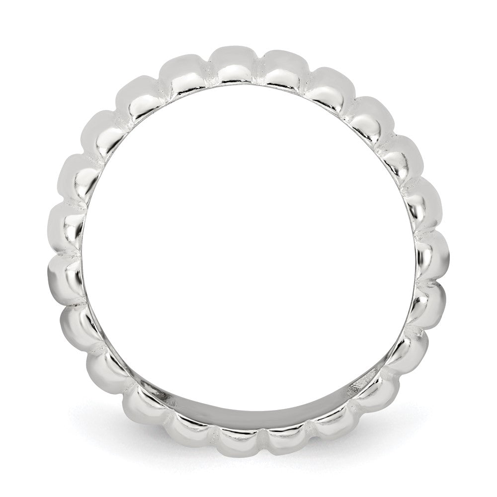 Sterling Silver Polished 8.5mm Ridge Pattern Ring