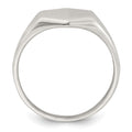 Sterling Silver Polished Hexagon Men's Signet Ring
