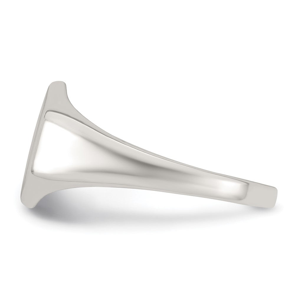Sterling Silver Polished Hexagon Men's Signet Ring