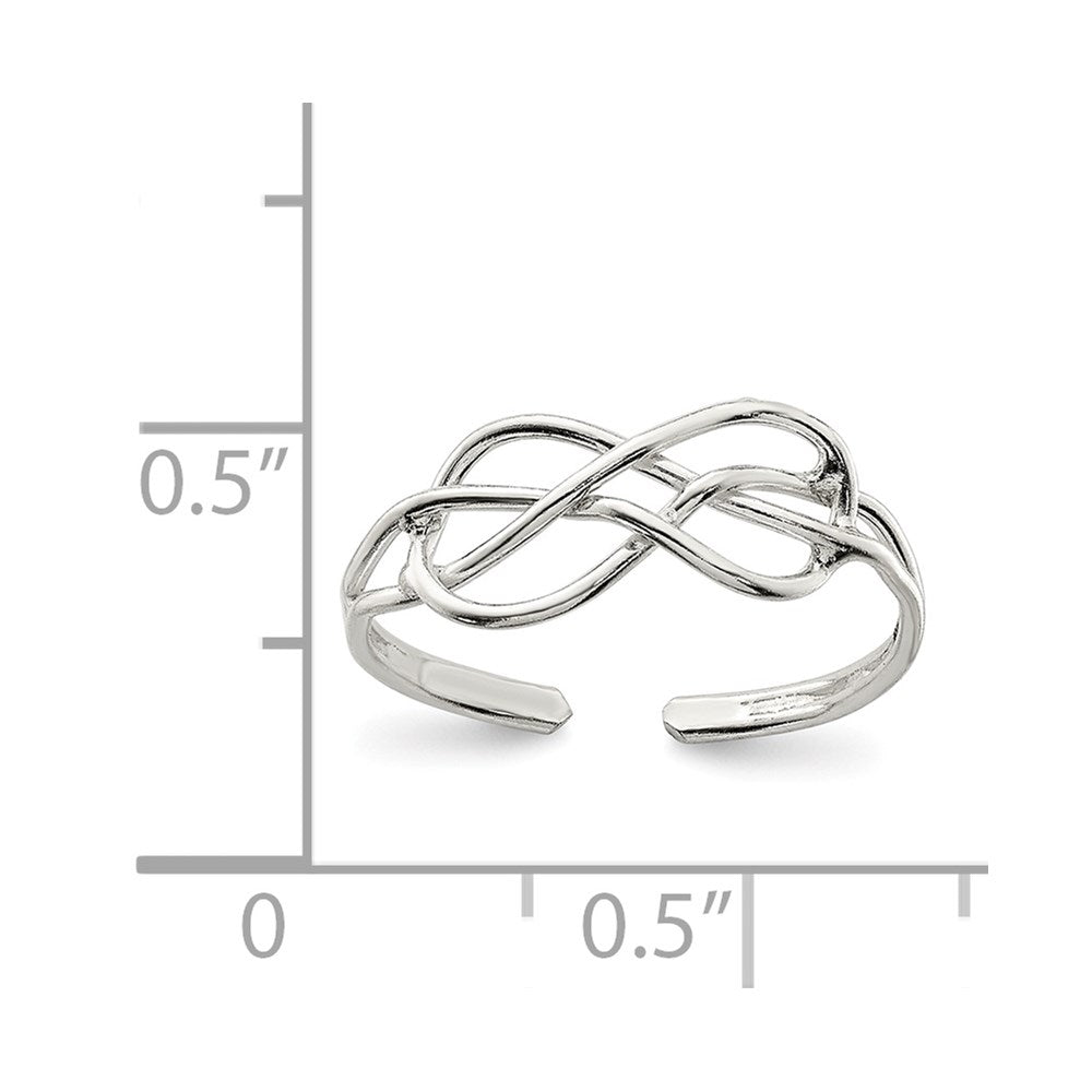 Sterling Silver Solid Toe Ring