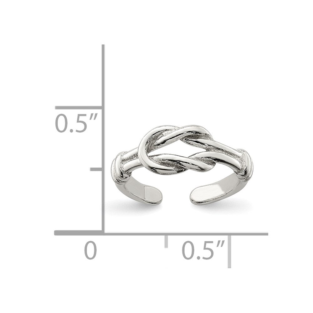 Sterling Silver Love Knot Toe Ring