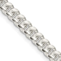 Sterling Silver 5mm Domed w/ Side D/C Curb Chain