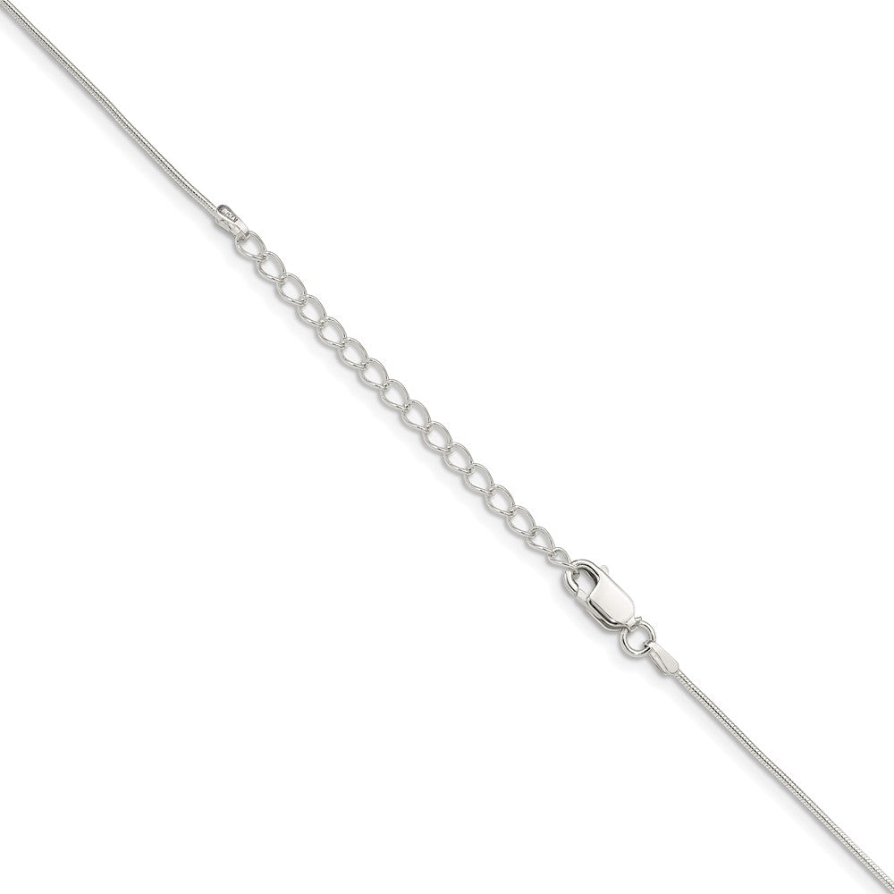 Sterling Silver .8mm Snake Chain w/2in ext.