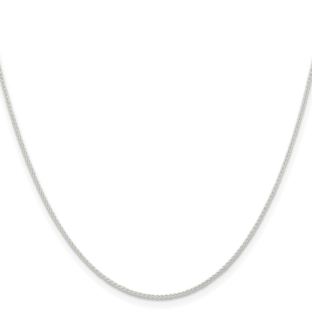 Sterling Silver 1mm Round Spiga Chain w/ ext.