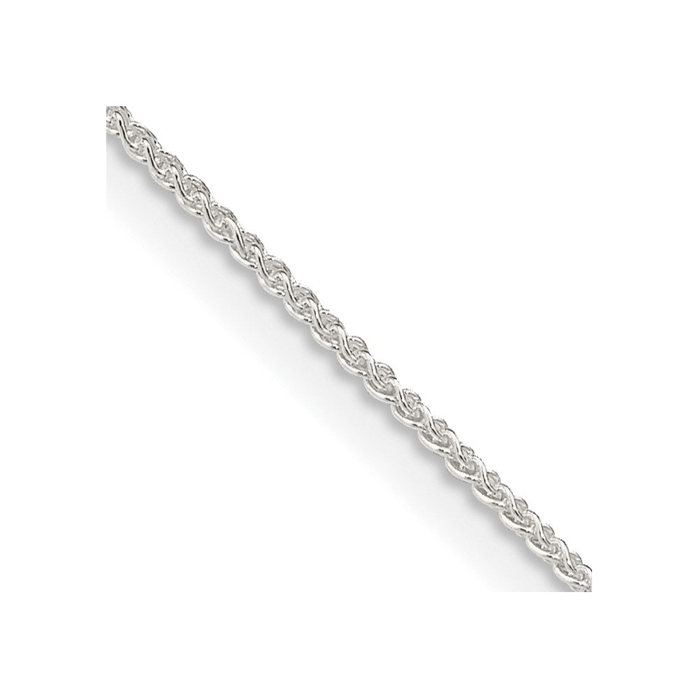 Sterling Silver 1mm Round Spiga Chain w/ ext.