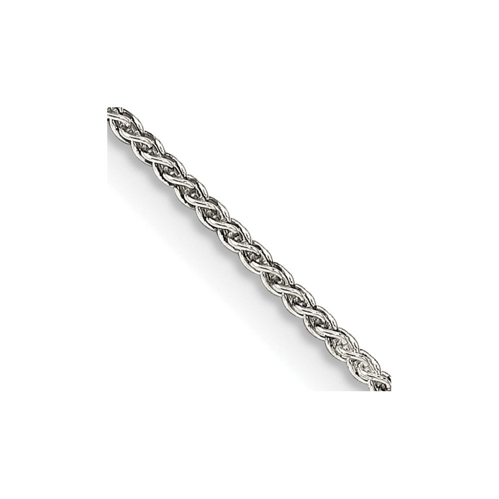 Sterling Silver 1.25mm Round Spiga Chain w/ ext.