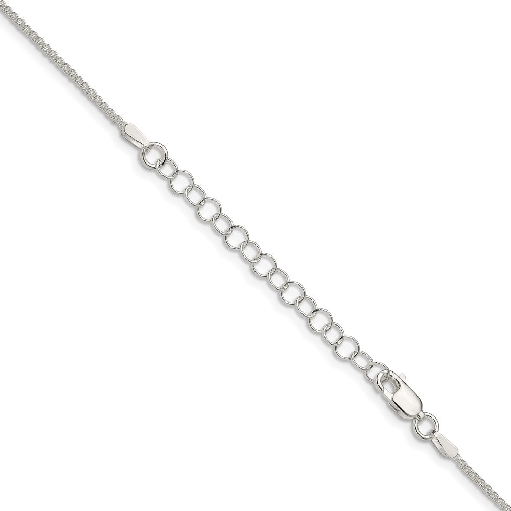 Sterling Silver 1.25mm Round Spiga Chain w/ ext.