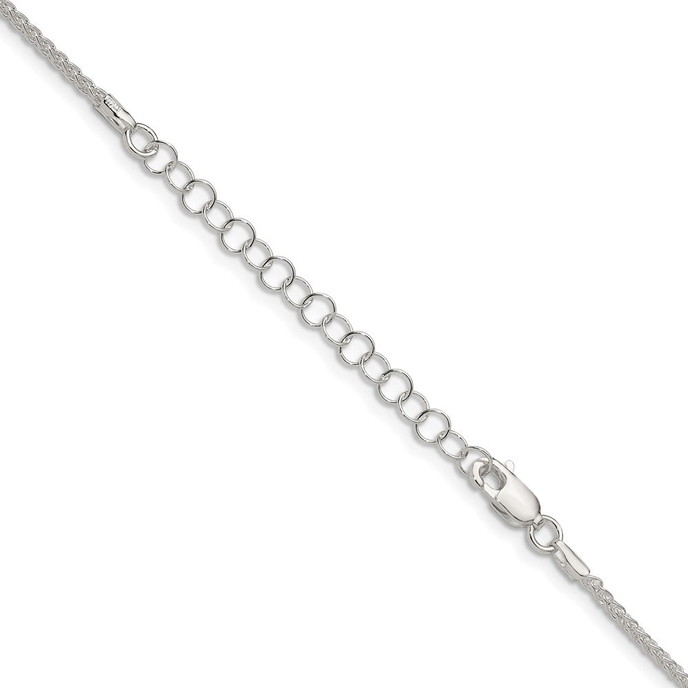 Sterling Silver 1.6mm Round Spiga Chain w/ ext.
