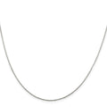 Sterling Silver Rhodium-plated .85mm Diamond-cut Round Spiga Chain