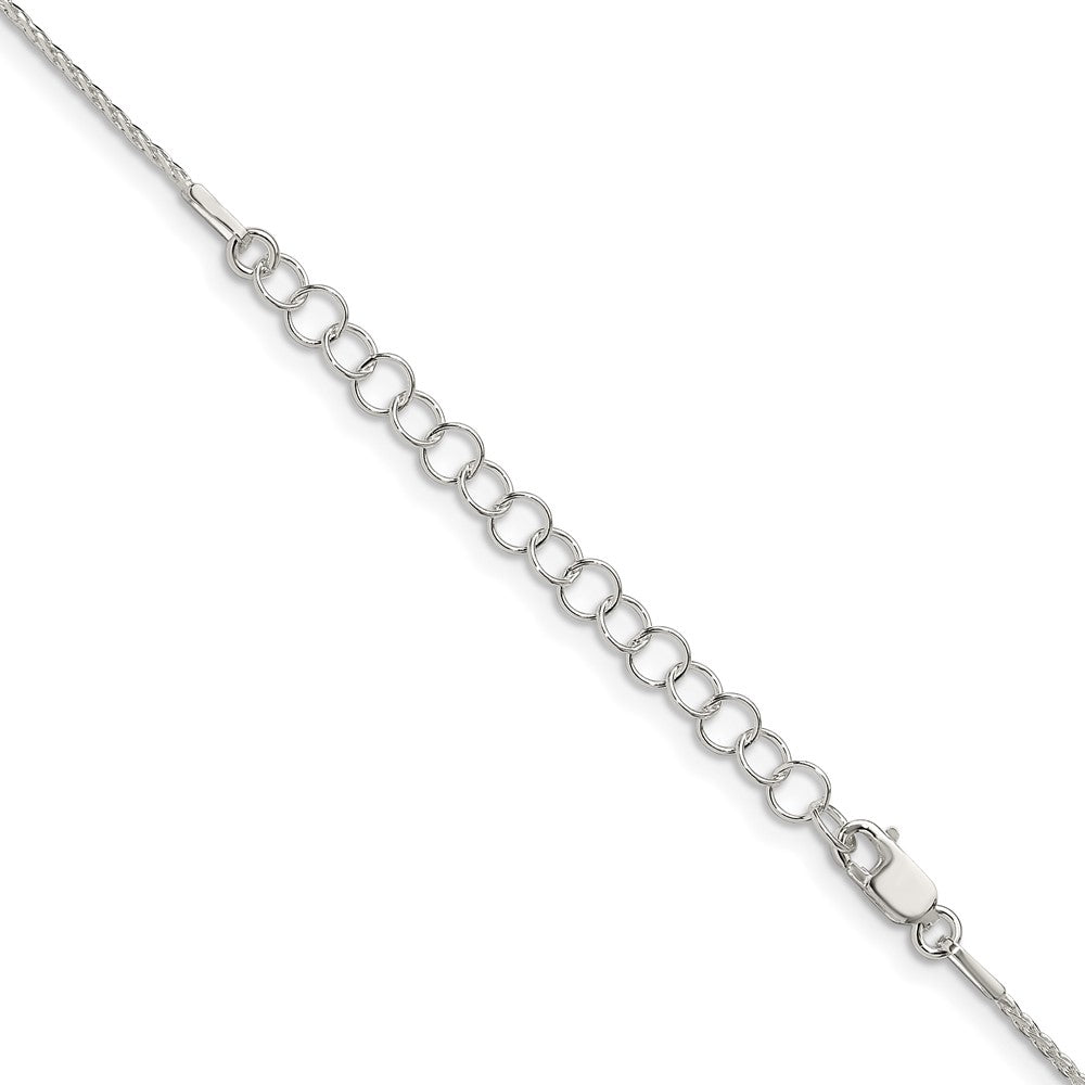 Sterling Silver .95mm Diamond-cut Round Spiga Chain w/ ext.