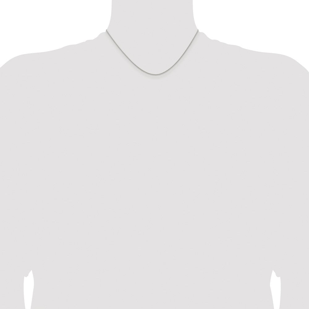 Sterling Silver Rhodium-plated .95mm Diamond-cut Round Spiga Chain