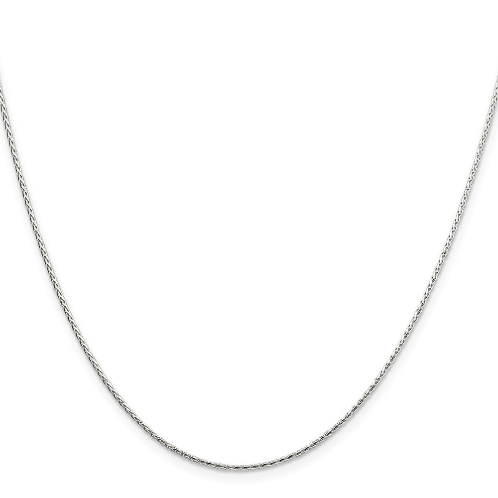 Sterling Silver 1.25mm Diamond-cut Round Spiga Chain w/ ext.