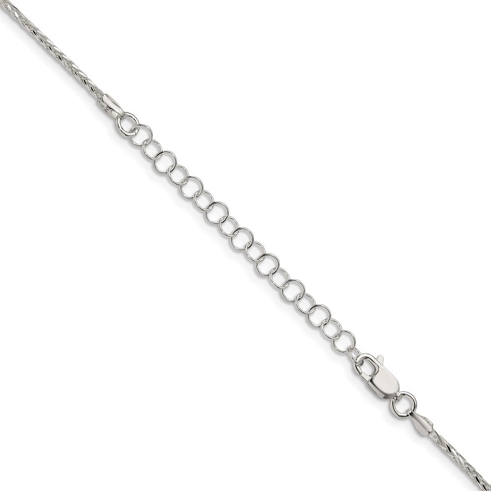 Sterling Silver 1.45mm Diamond-cut Round Spiga Chain w/ ext.