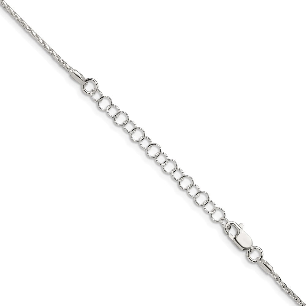 Sterling Silver 1.7mm Diamond-cut Round Spiga Chain w/ ext.