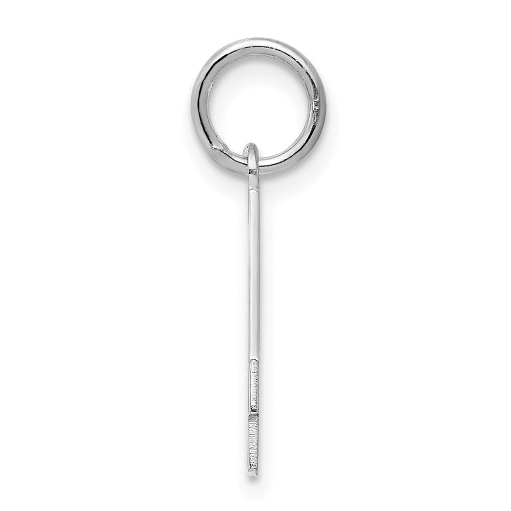 Sterling Silver/Rhodium-plated Polished Number 4 Charm