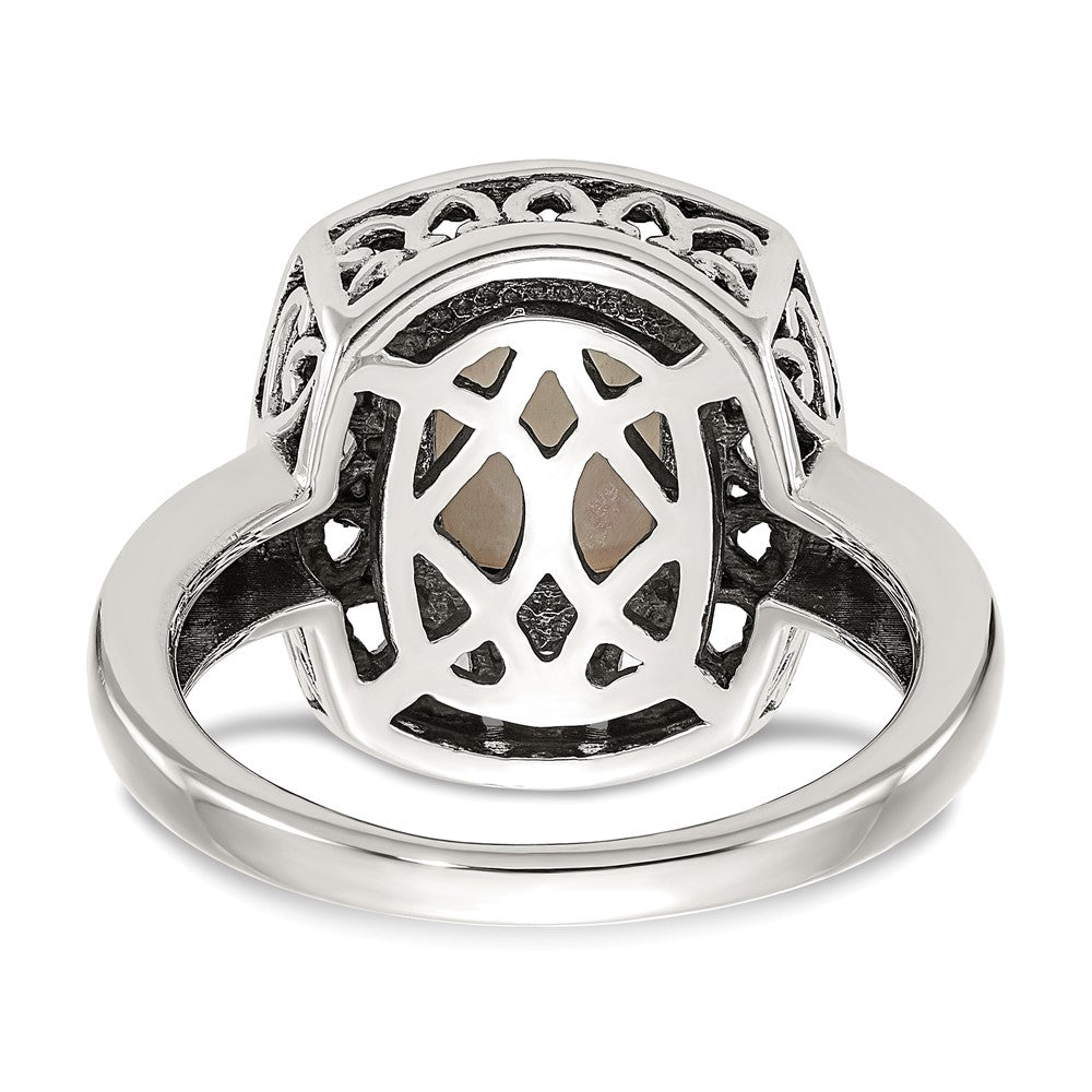 Sterling Silver w/14k Antiqued MOP Ring