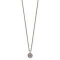 Sterling Silver w/14k Antiqued and Amethyst 18in Necklace