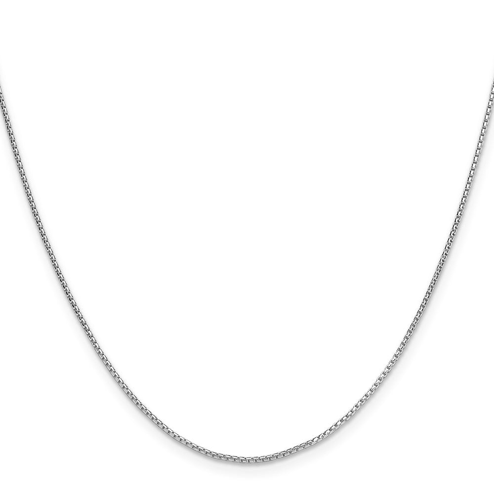 Sterling Silver .95mm Diamond-cut Round Box Chain w/ ext.